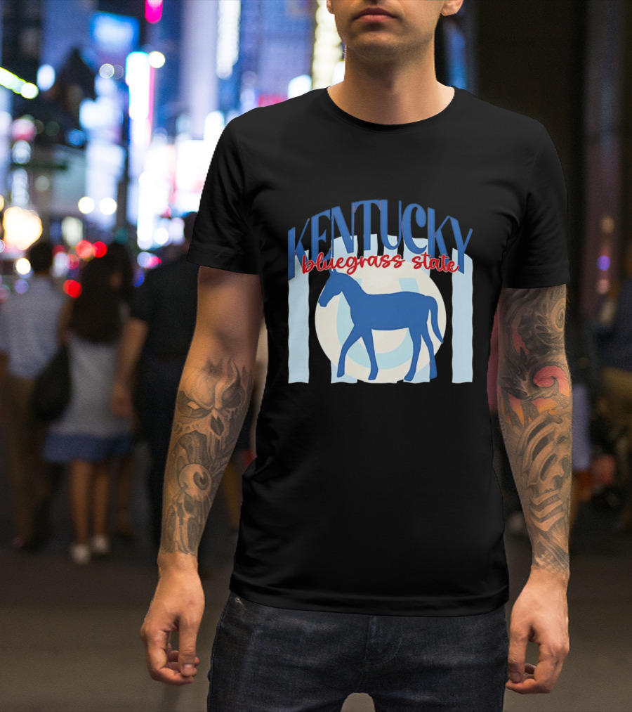 Kentucky Bluegrass State Horse Horseshoe T-Shirt