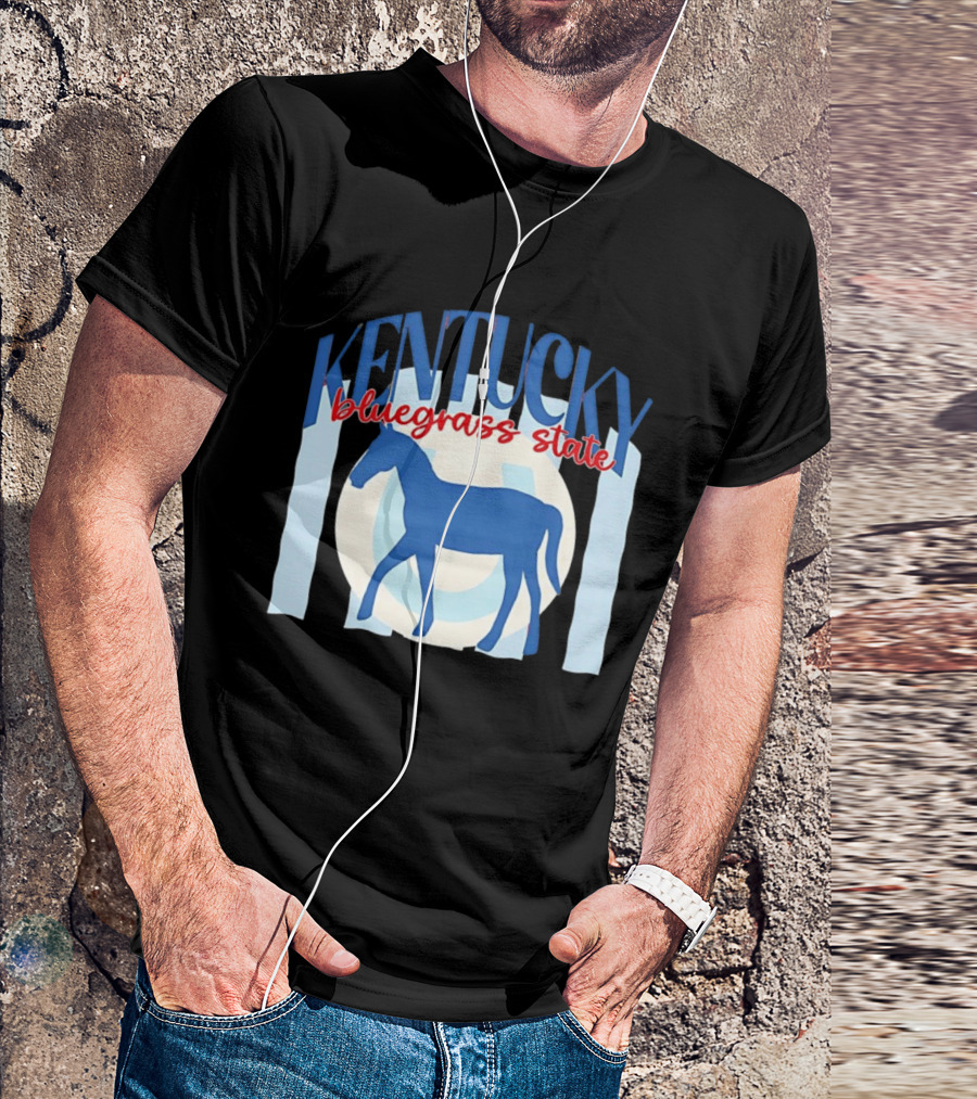 Kentucky Bluegrass State Horse Horseshoe T-Shirt