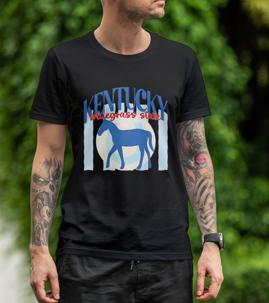 Kentucky Bluegrass State Horse Horseshoe T-Shirt