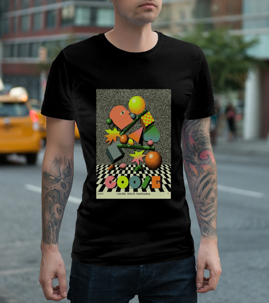 Goose Berlin DE 3 Juni 2026 Festsaal Kreuzberg Checkered Geometric T-Shirt