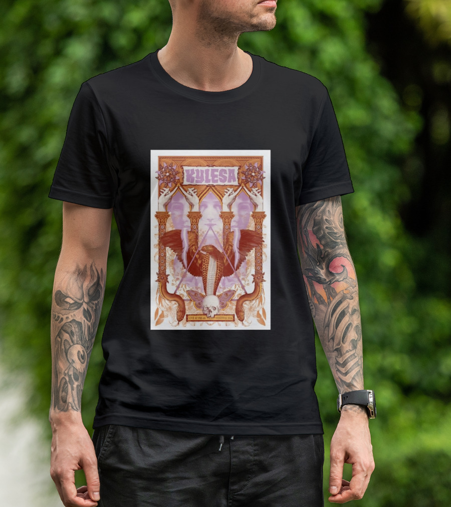 Kylesa Live At Freak Valley Festival 2026 Ornate Serpent Winged Skull Occult T-Shirt