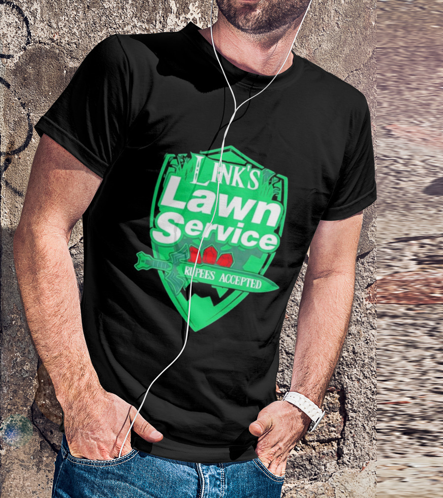 Link's Lawn Service Rupees Accepted The Legend Of Zelda Master Sword T-Shirt