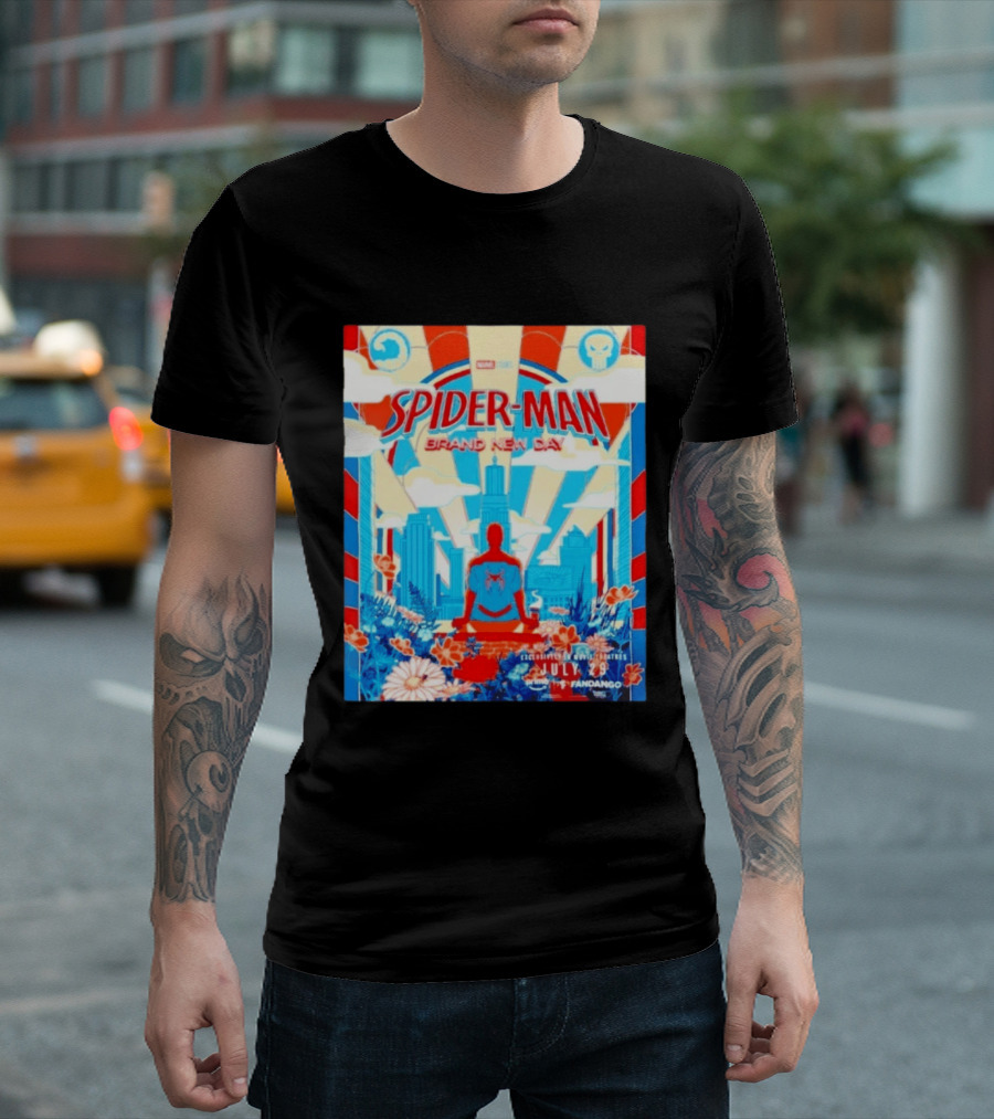 Marvel Studios Spider Man Brand New Day Exclusive Release July 29 Fandango Promotion T-Shirt
