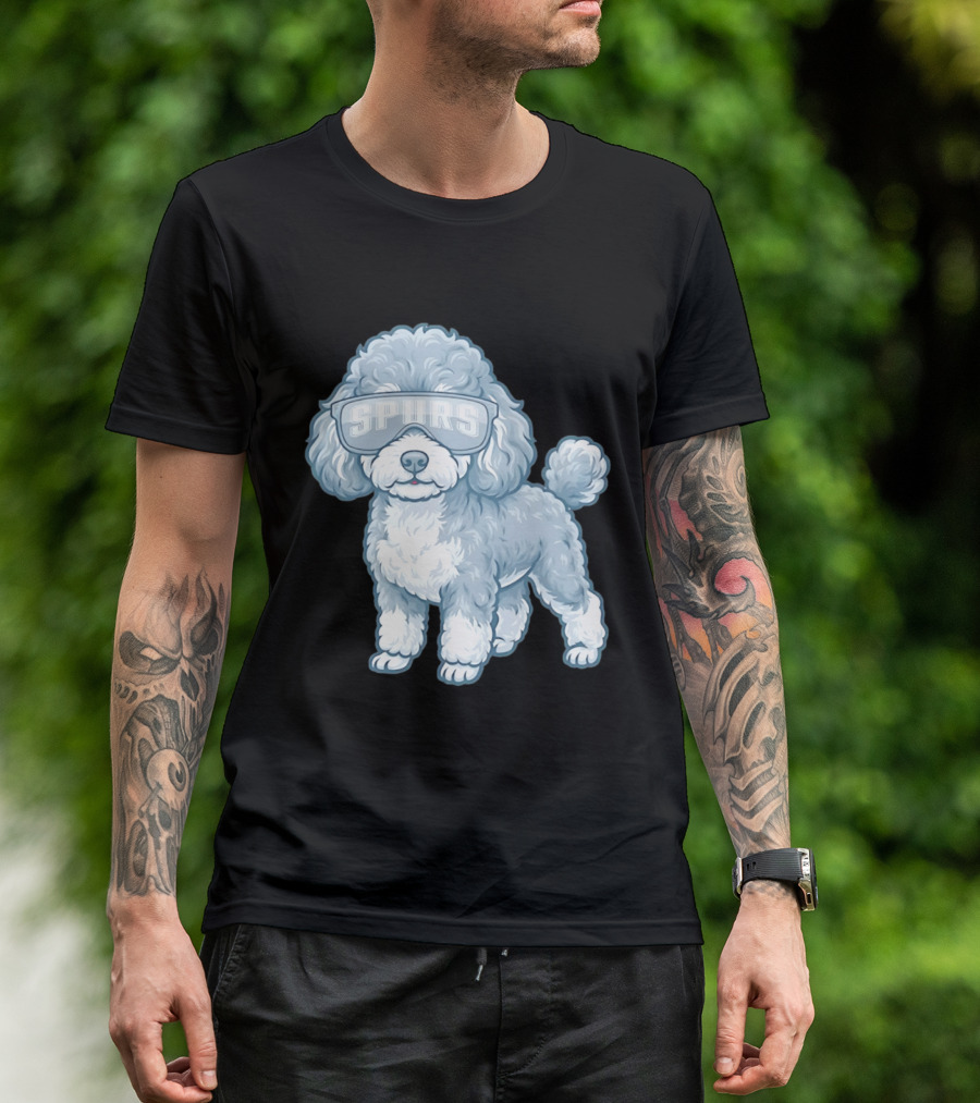 San Antonio Spurs Teacup Poodle With Goggles T-Shirt