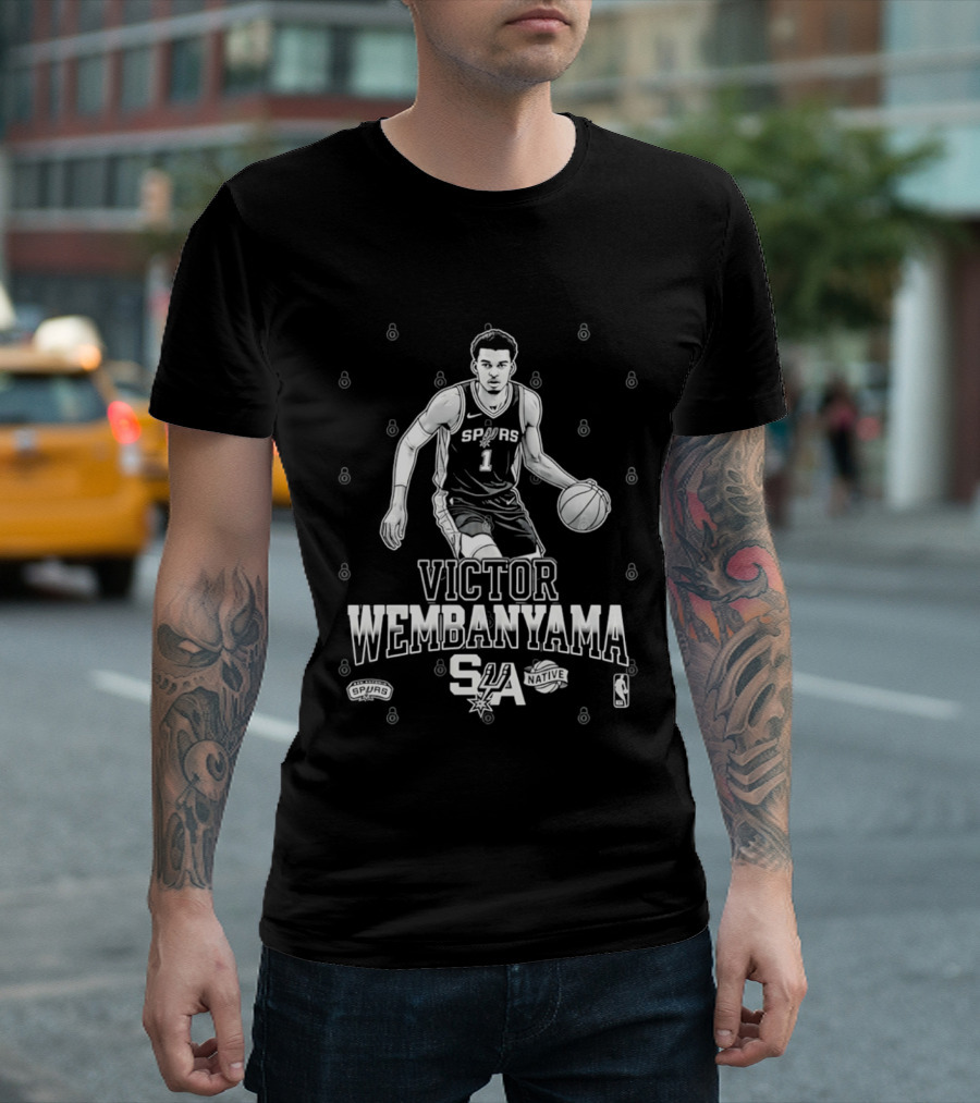 Victor Wembanyama Spurs SA Basketball NBA T-Shirt