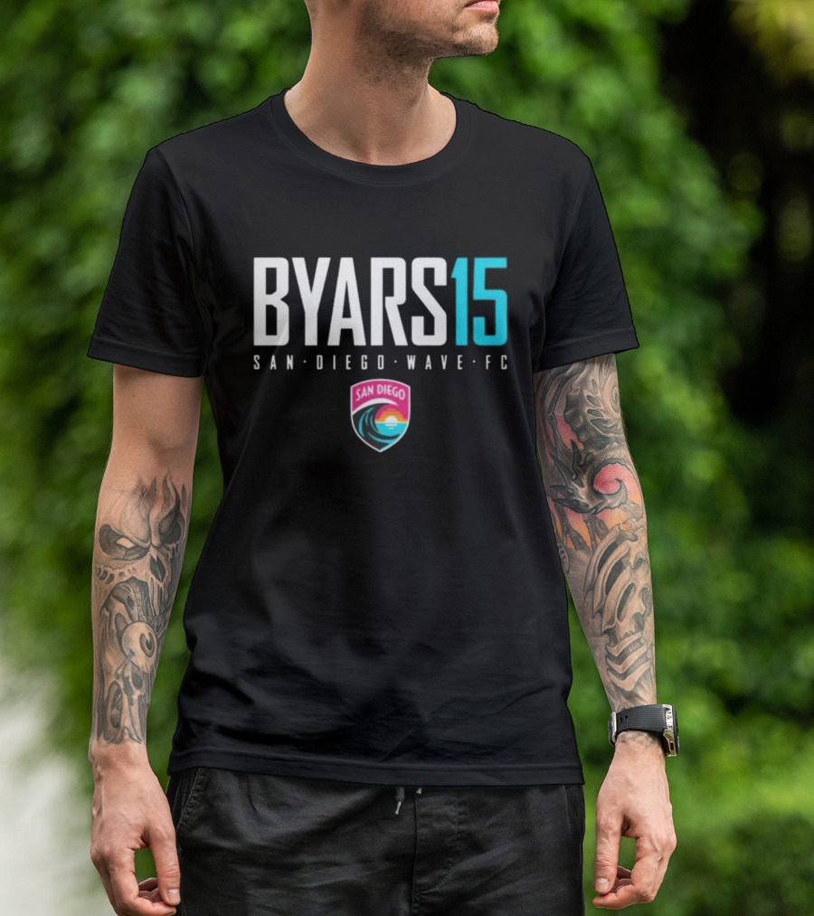 Byars 15 San Diego Wave FC National Women's Soccer League T-Shirt
