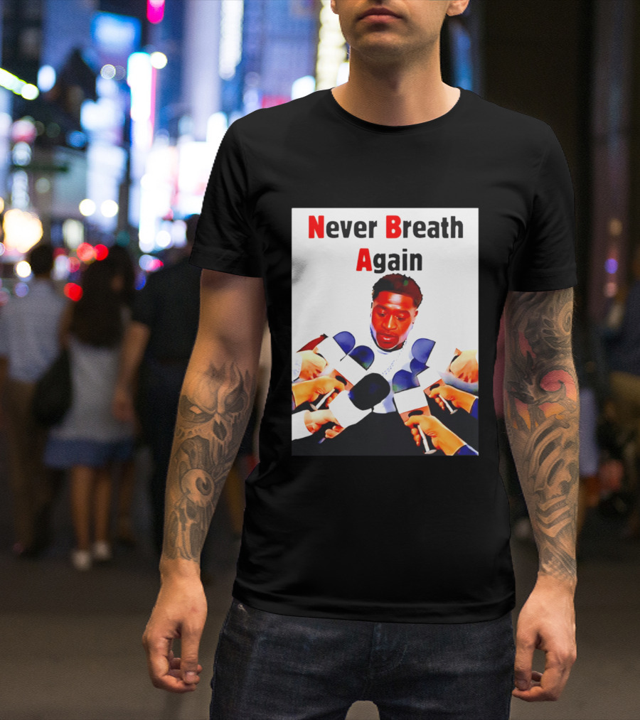 Never Breath Again George Floyd Microphones Press T-Shirt