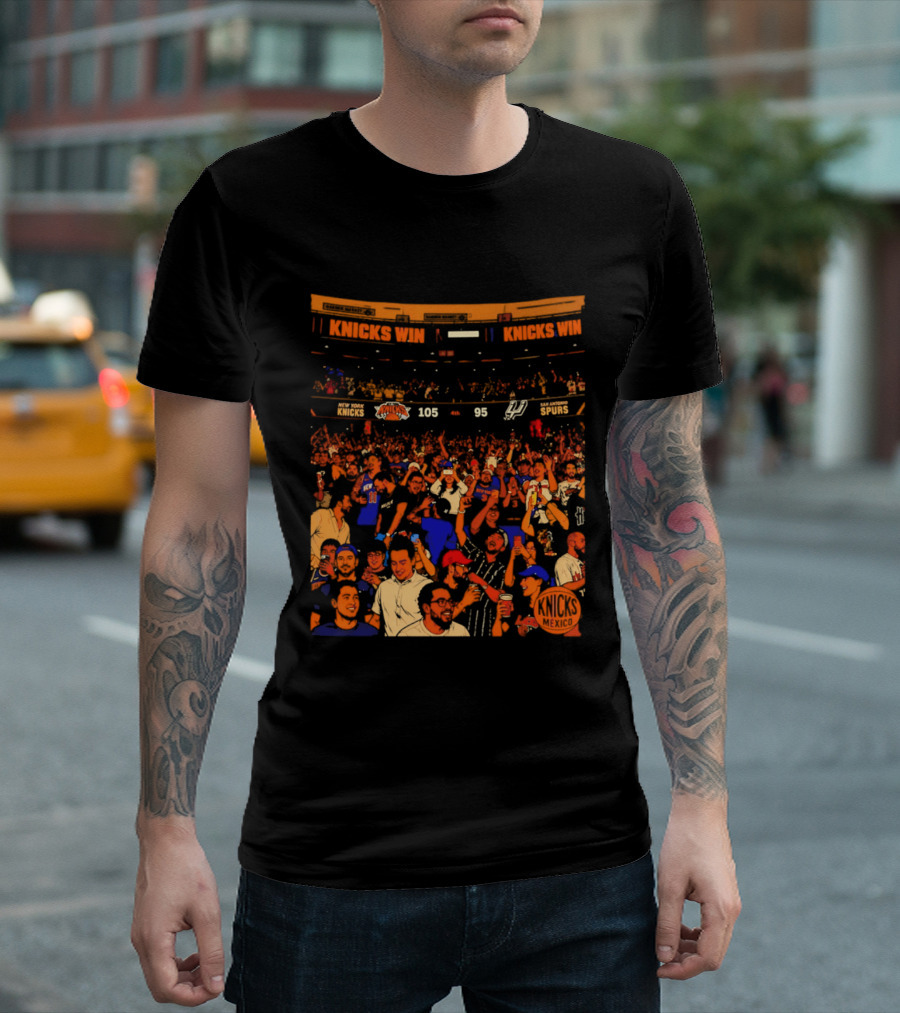 New York Knicks Win 105 95 One City One Team One Dream Energy T-Shirt