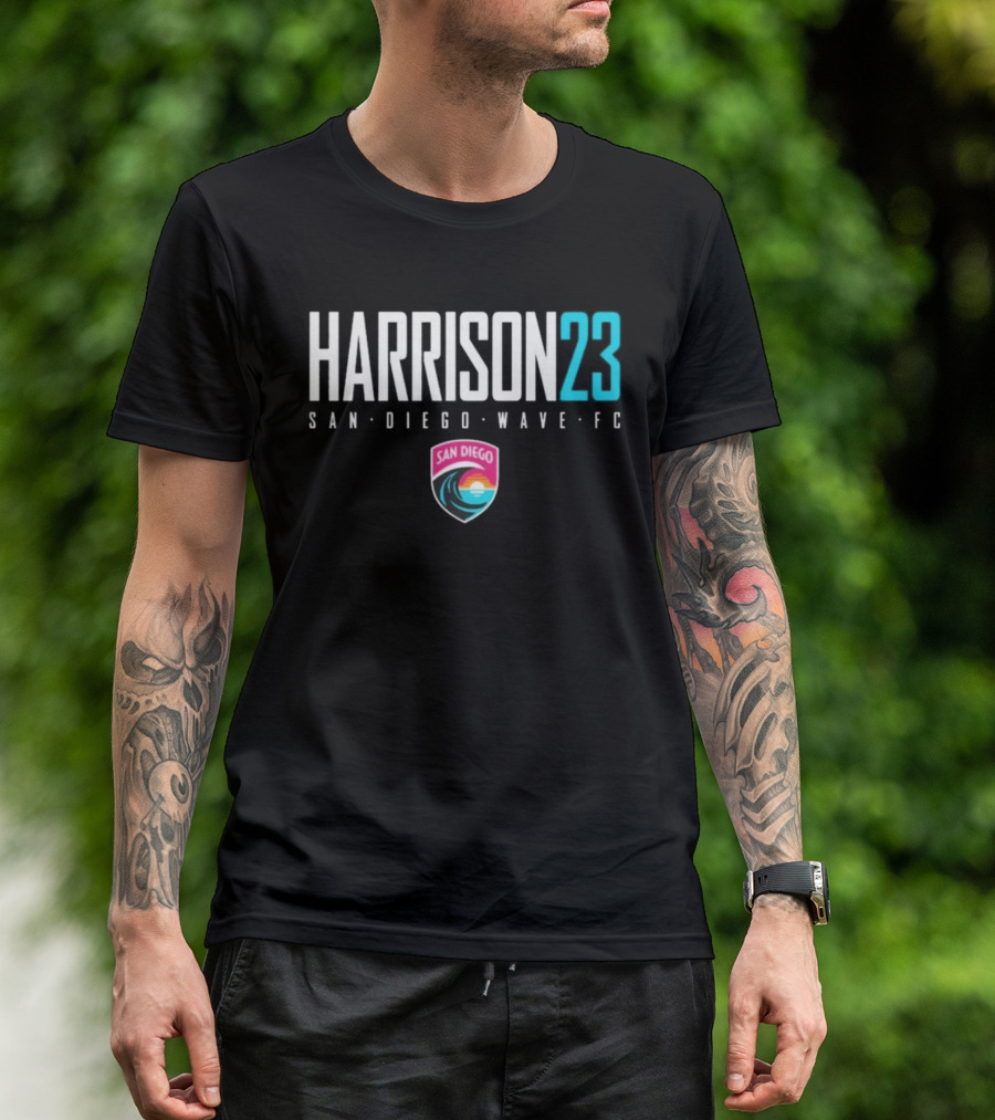 Harrison 23 San Diego Wave FC Soccer Team San Diego Wave T-Shirt