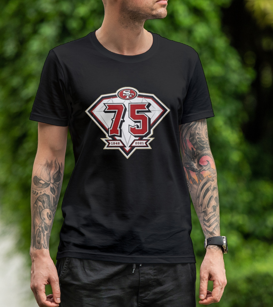 San Francisco 49ers SF 75th Anniversary 1946 2021 T-Shirt