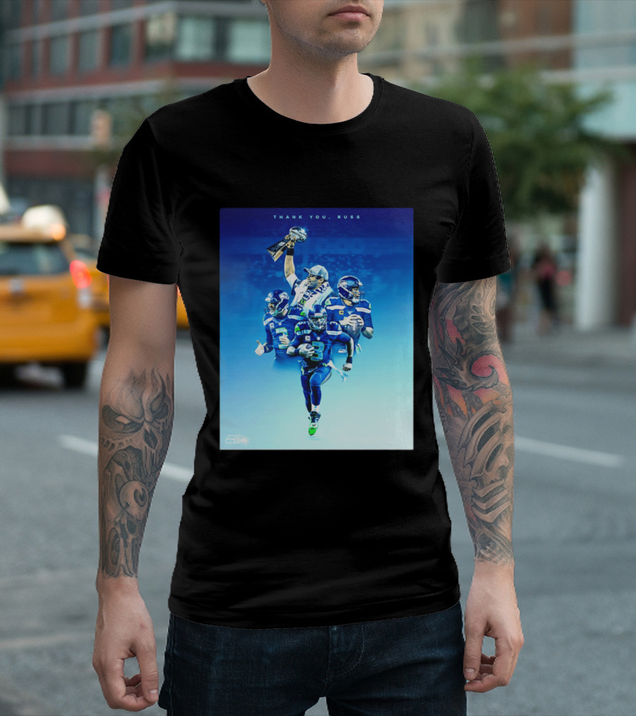 Thank You Russ Seattle Seahawks Russell Wilson Super Bowl 3 T-Shirt