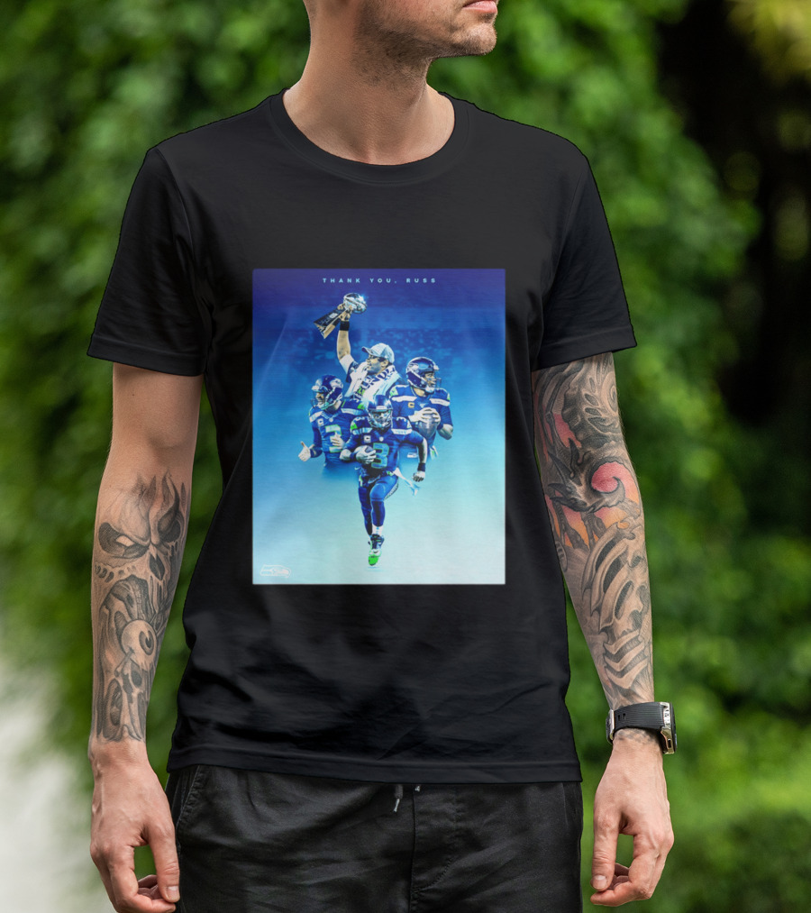 Thank You Russ Seattle Seahawks Russell Wilson Super Bowl 3 T-Shirt