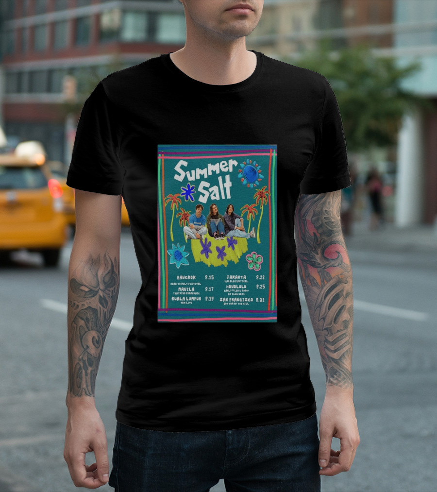 Summer Salt World Tour 2026 Bangkok Manila Kuala Lumpur Jakarta Honolulu San Francisco T-Shirt