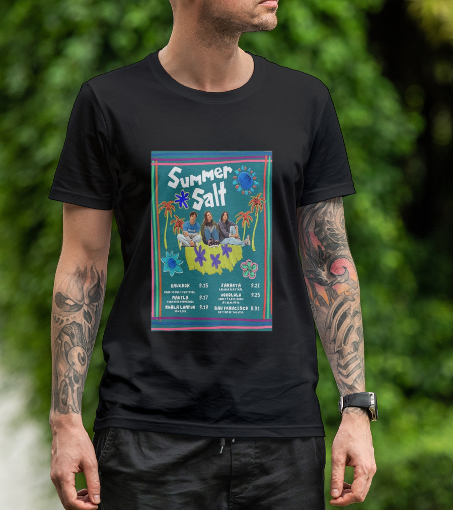 Summer Salt World Tour 2026 Bangkok Manila Kuala Lumpur Jakarta Honolulu San Francisco T-Shirt