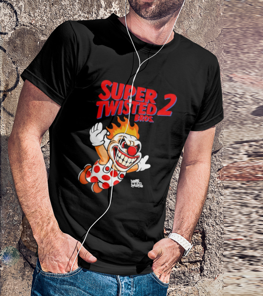 Super Twisted 2 Bros Sweet Tooth Twisted Metal Video Game Mashup T-Shirt