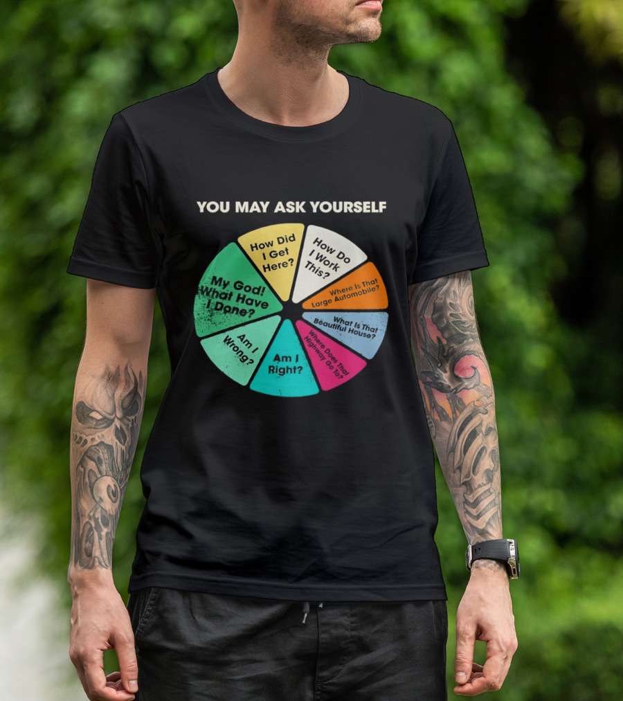 Talking Heads Pie Chart Lyrics You May Ask Yourself Once In A Lifetime T-Shirt