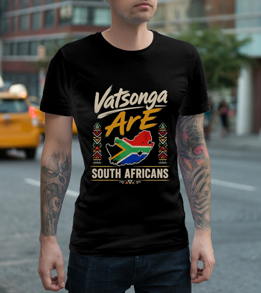 Vatsonga Are Proud South Africans Flag Map T-Shirt