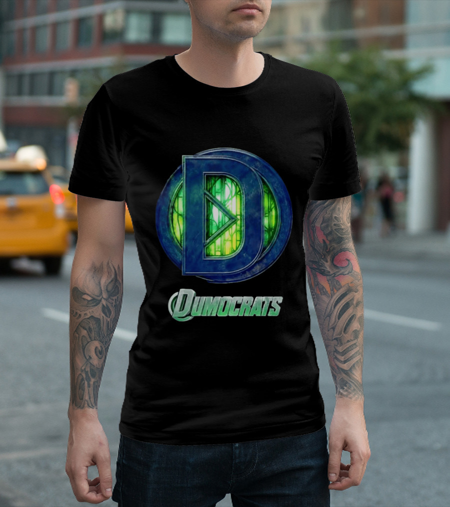 Dumocrats Political D Symbol Green Glass T-Shirt