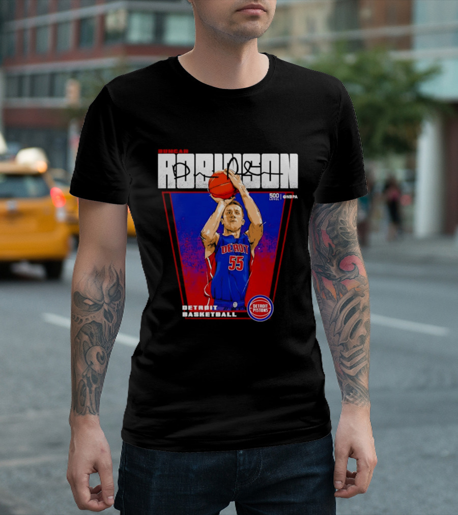 Duncan Robinson Detroit Pistons Basketball NBA Number 55 T-Shirt