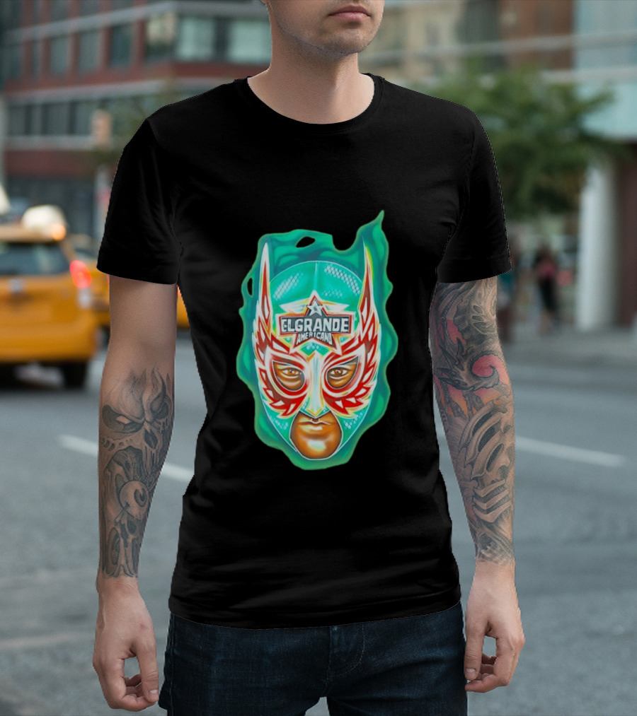El Grande Americano Luchador Mask Art Bright T-Shirt