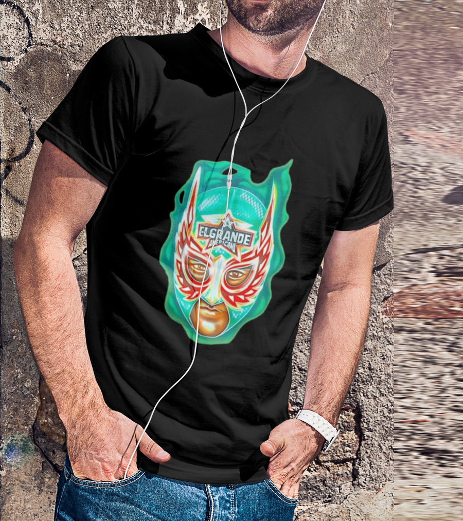 El Grande Americano Luchador Mask Art Bright T-Shirt