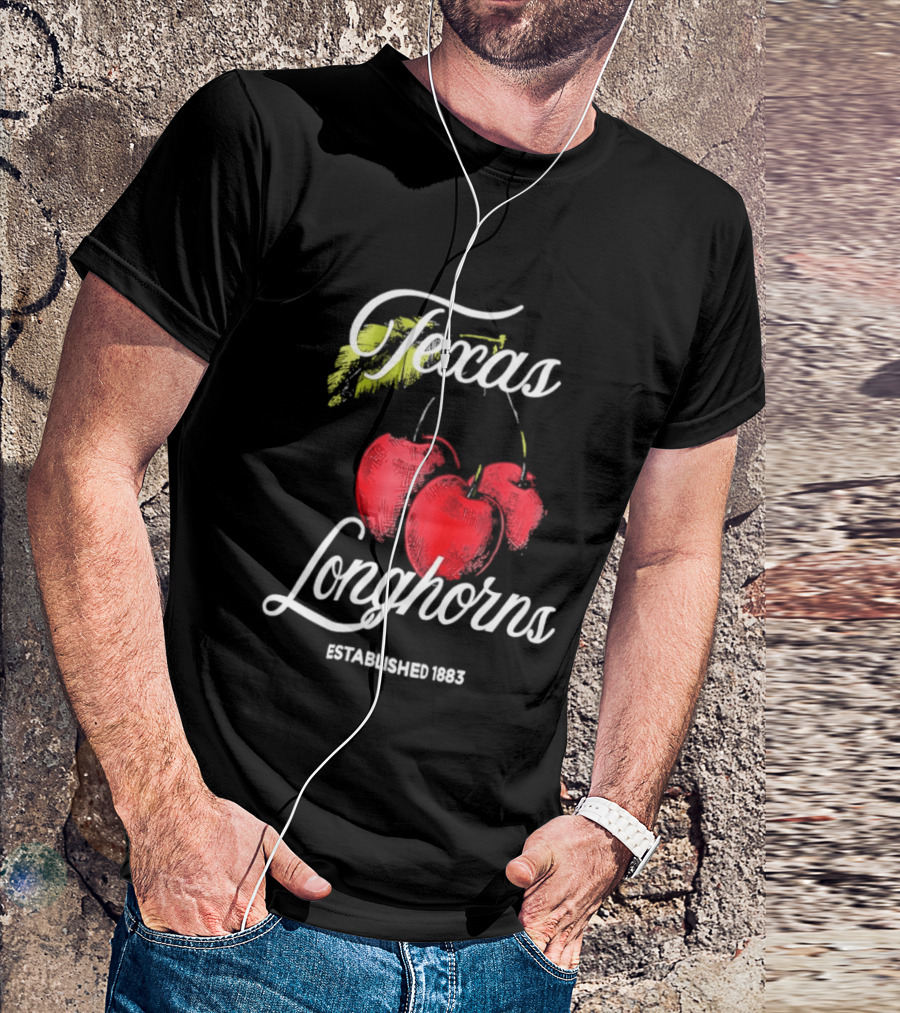 Texas Longhorns Cherry Established 1883 Montauk T-Shirt