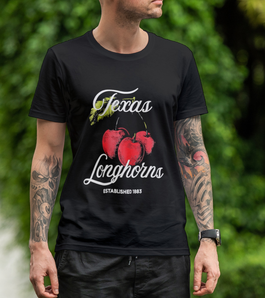 Texas Longhorns Cherry Established 1883 Montauk T-Shirt