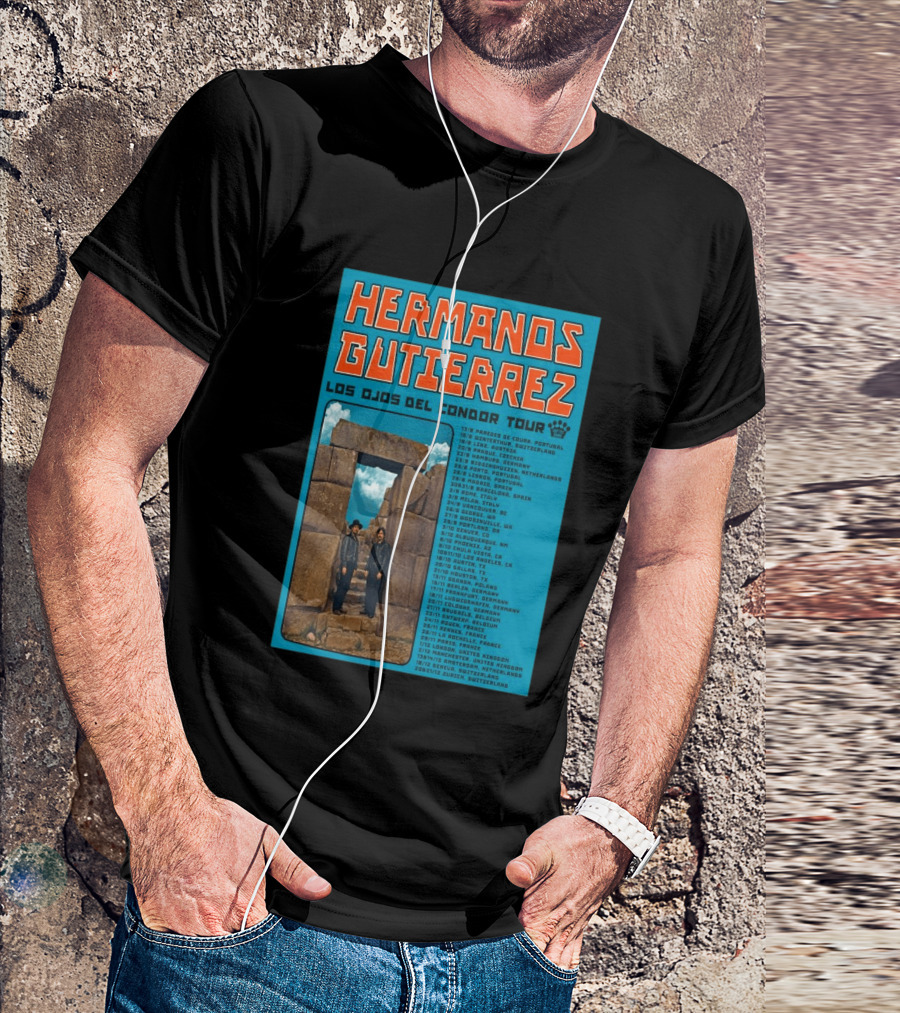 Hermanos Gutierrez Los Ojos Del Condor Tour 2026 Portugal Switzerland Germany Netherlands Spain USA Mexico Canada T-Shirt
