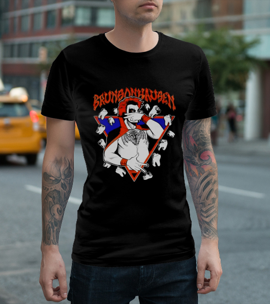 Brunsonhausen WWE Fan Art Featuring Danhausen And Jalen Brunson T-Shirt