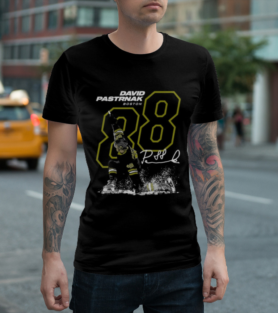 David Pastrnak 88 Boston Bruins NHL Player Fan Gear T-Shirt