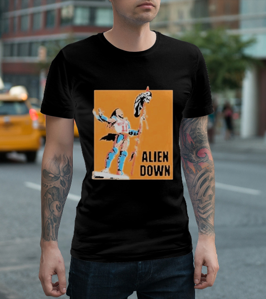 Jalen Brunson Knicks 11 Alien Down Spurs Wemby T-Shirt