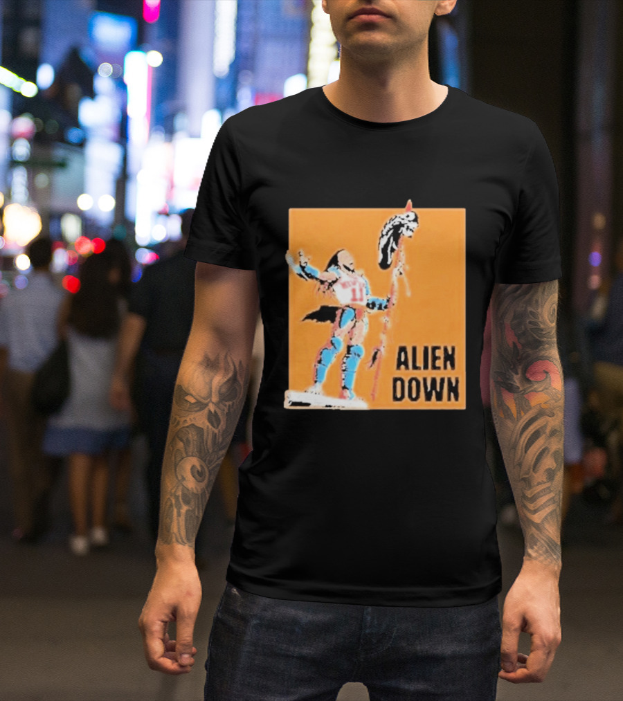 Jalen Brunson Knicks 11 Alien Down Spurs Wemby T-Shirt
