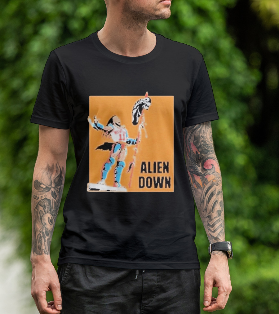 Jalen Brunson Knicks 11 Alien Down Spurs Wemby T-Shirt