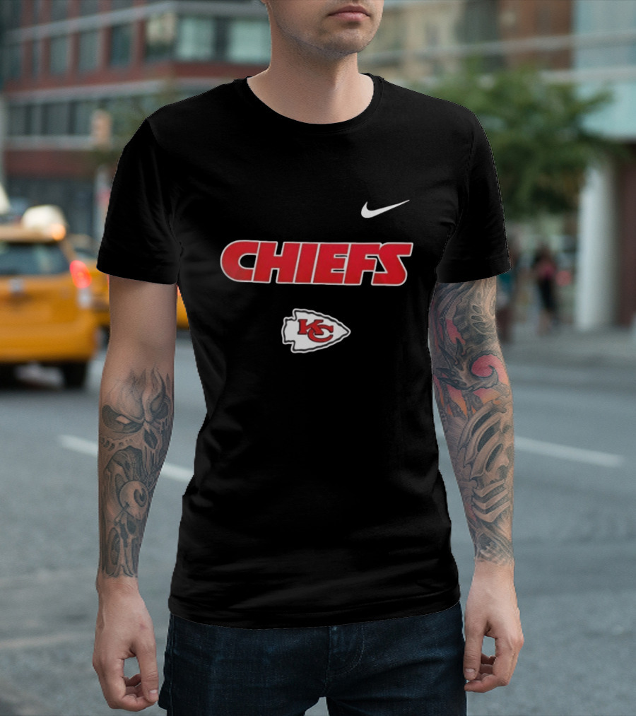 Kansas City Chiefs Nike KC Logo Proud Mechanic Skeleton T-Shirt