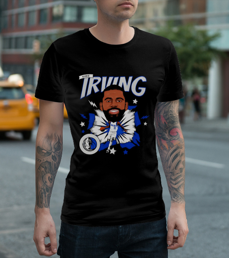 Kyrie Irving Dallas Mavericks NBA Number 11 Player Starburst T-Shirt