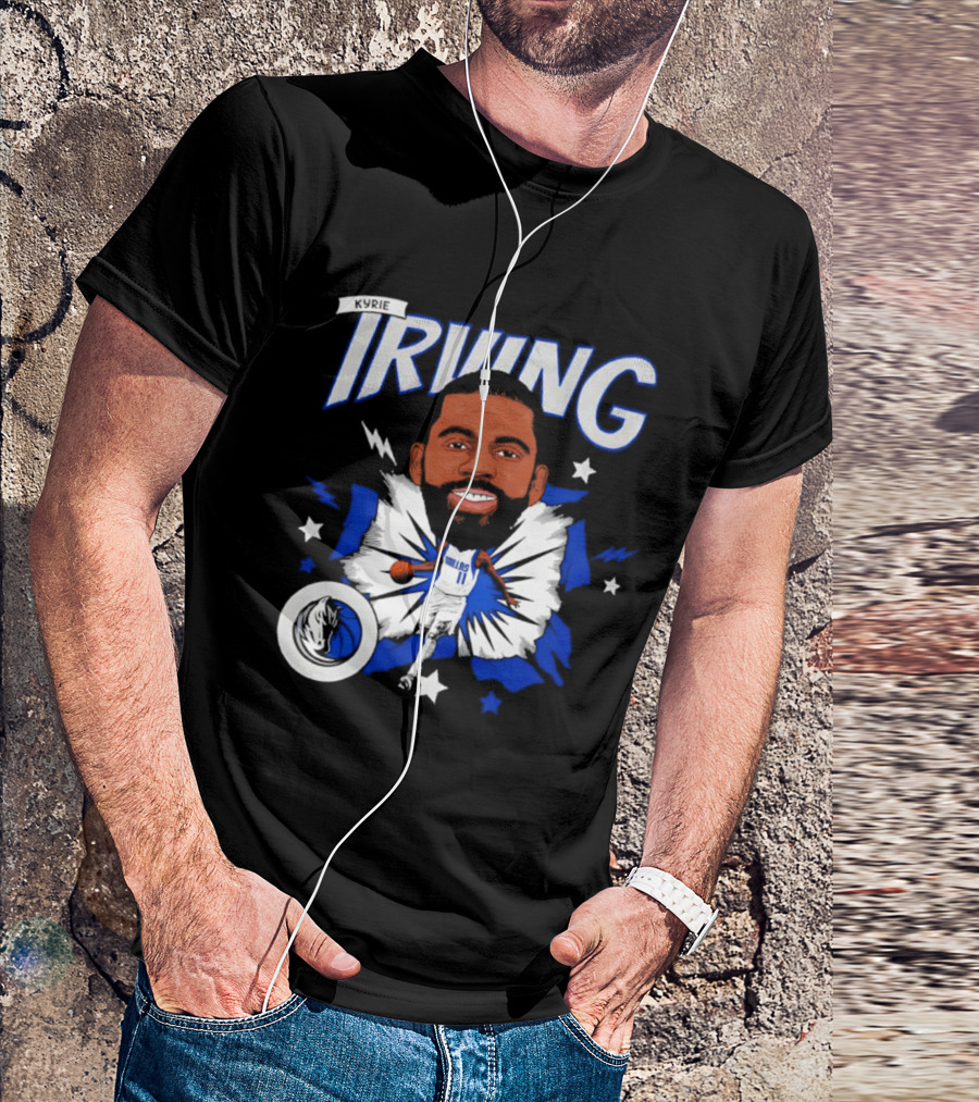 Kyrie Irving Dallas Mavericks NBA Number 11 Player Starburst T-Shirt