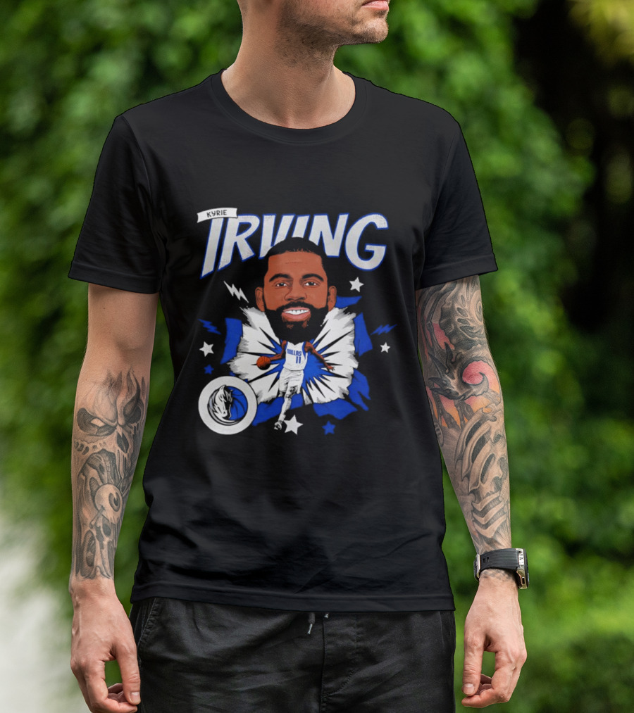 Kyrie Irving Dallas Mavericks NBA Number 11 Player Starburst T-Shirt