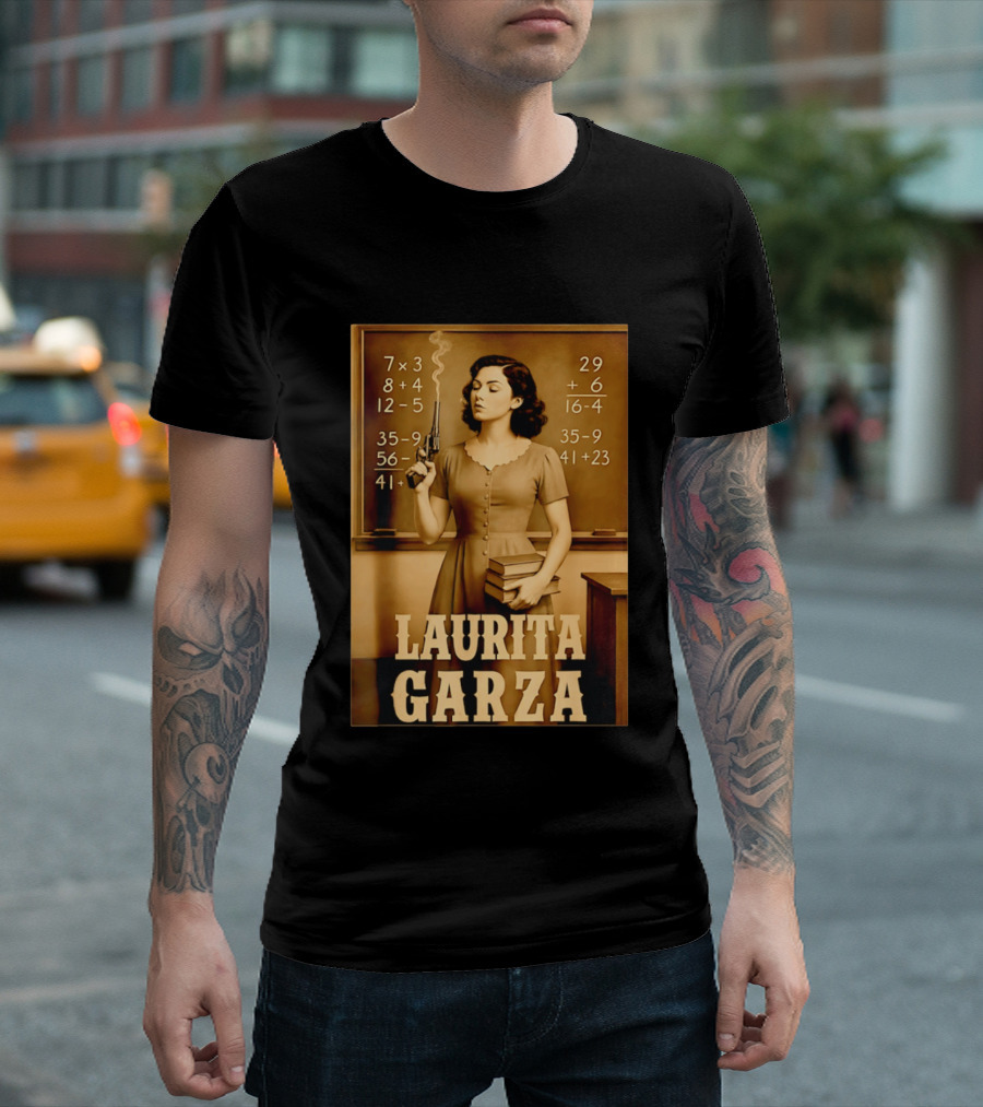 Laurita Garza Vintage Western Classroom Scene T-Shirt