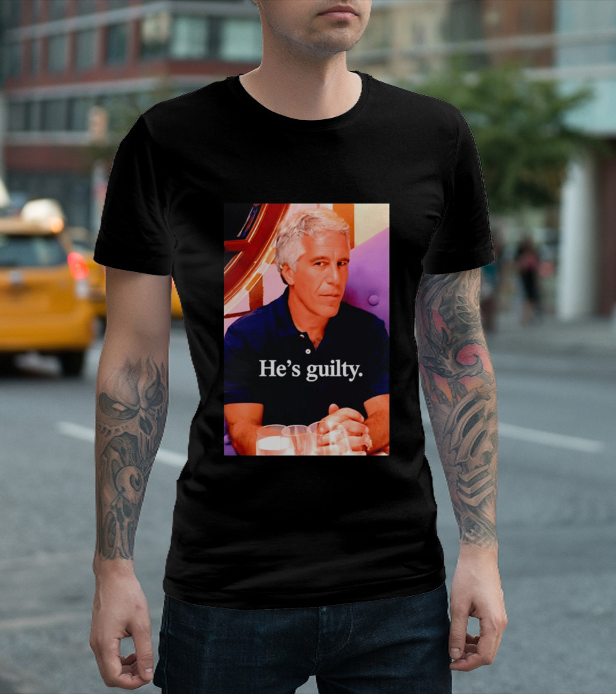 Lil Pump Epstein He's Guilty Controversial Meme T-Shirt