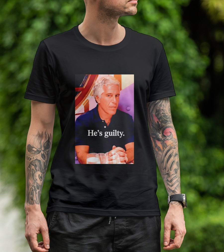 Lil Pump Epstein He's Guilty Controversial Meme T-Shirt
