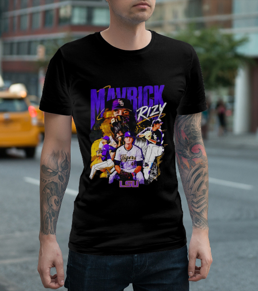 LSU Tigers Mavrick Rizy Baseball Collection T-Shirt