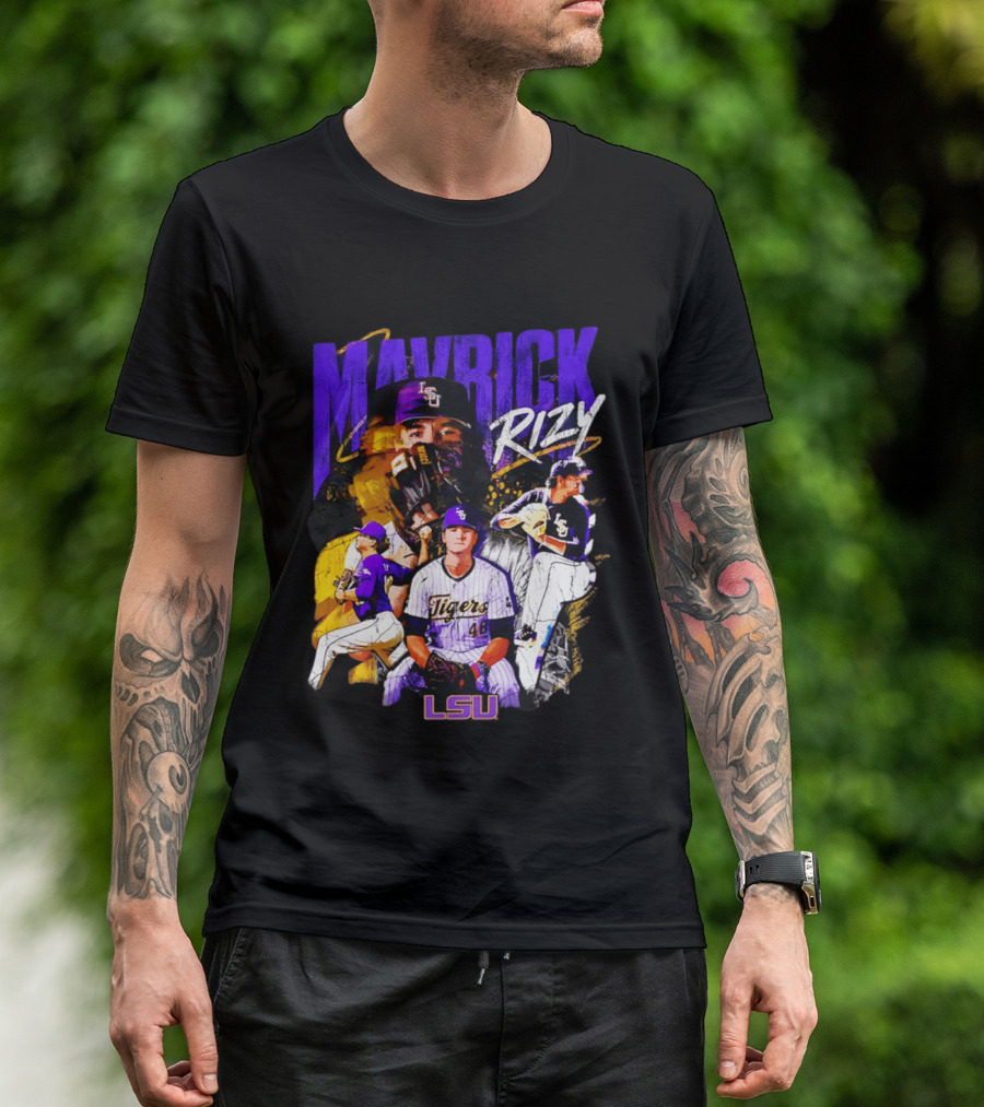 LSU Tigers Mavrick Rizy Baseball Collection T-Shirt