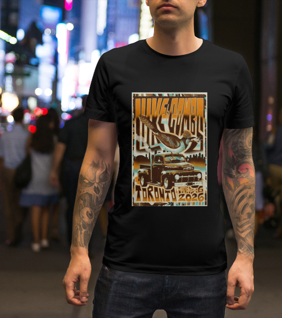 Luke Combs 2026 Tour Toronto June 5 6 Truck And Bird Skyline T-Shirt