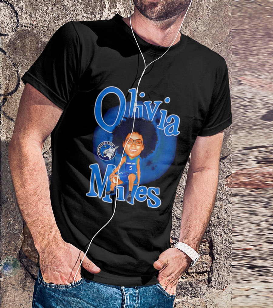 Olivia Miles Minnesota Lynx Basketball Player Caricature T-Shirt