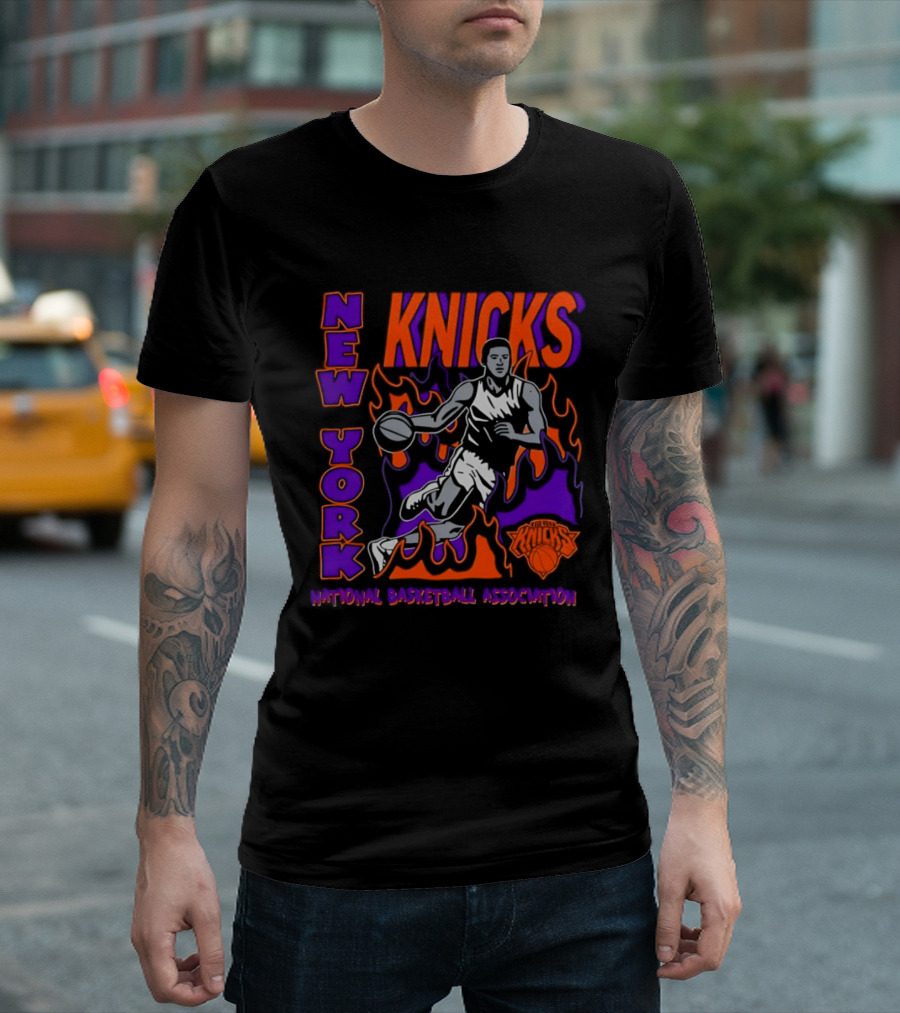 New York Knicks National Basketball Association Flame Player T-Shirt
