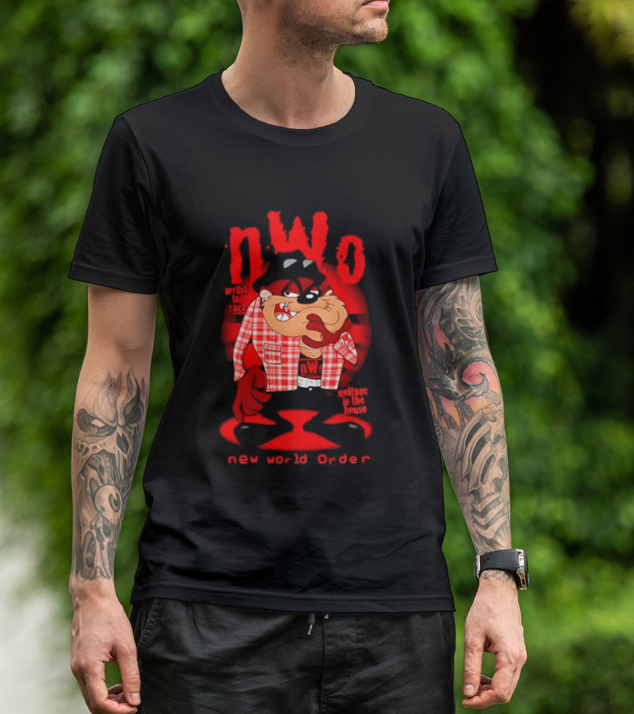 NWo Wolfpac Taz Tasmanian Devil New World Order Arriba La Raza T-Shirt