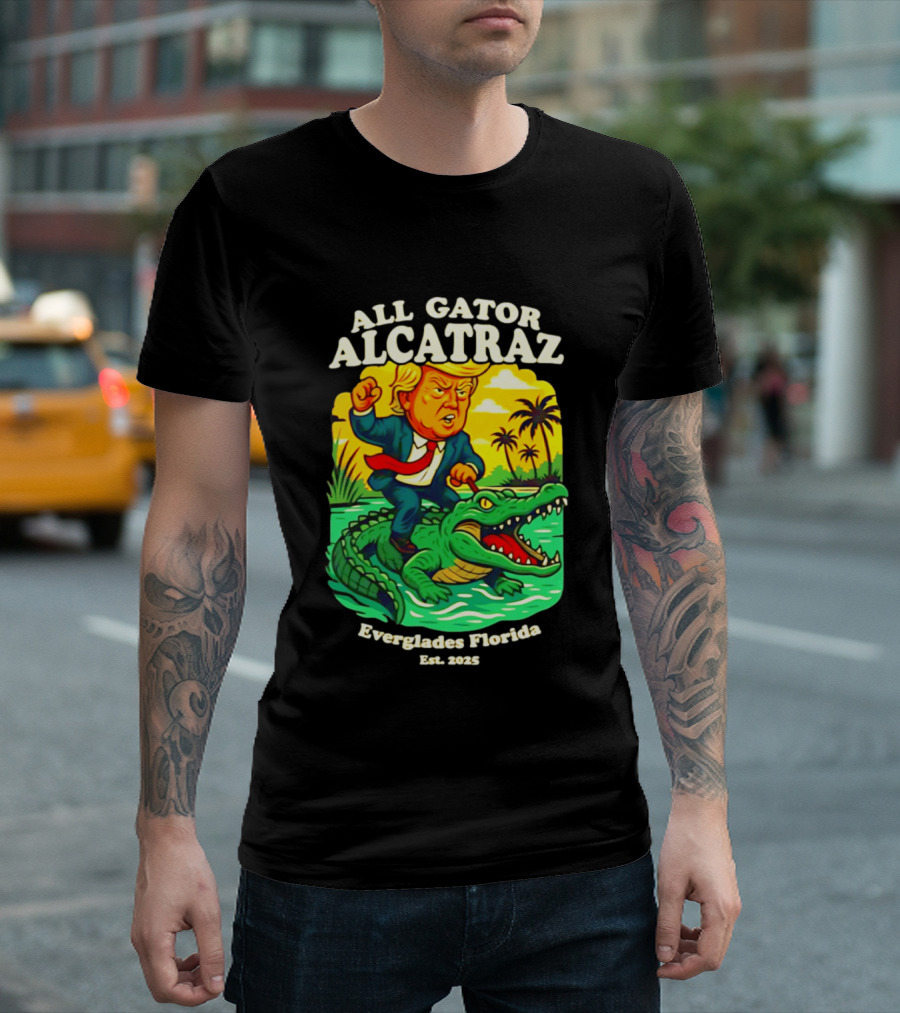 All Gator Alcatraz Everglades Florida Est 2025 T-Shirt