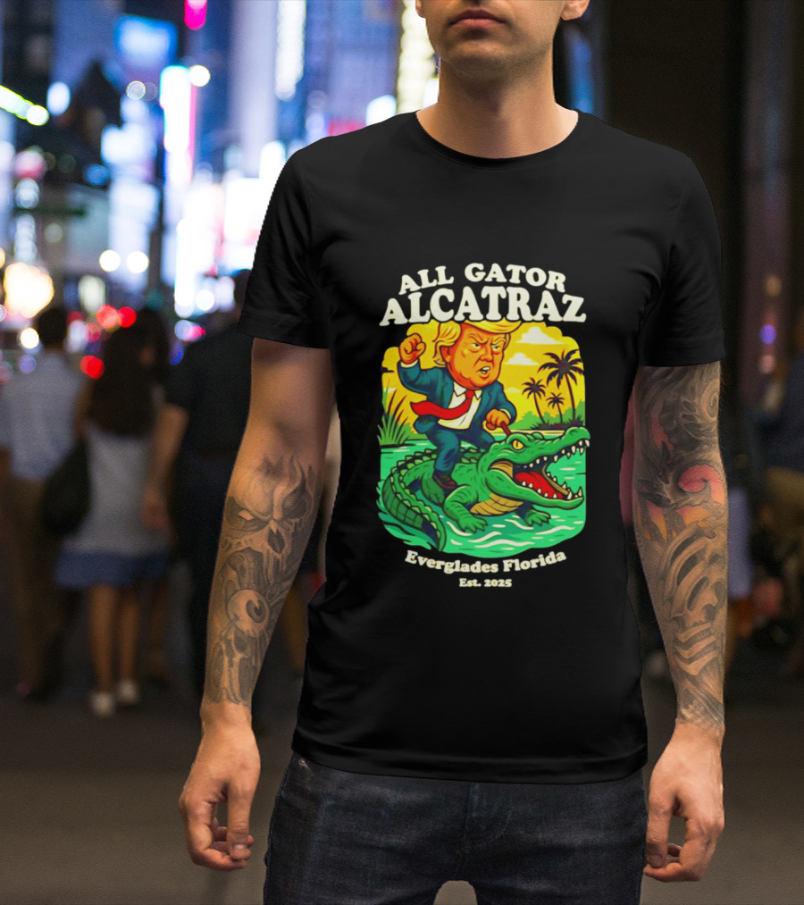 All Gator Alcatraz Everglades Florida Est 2025 T-Shirt
