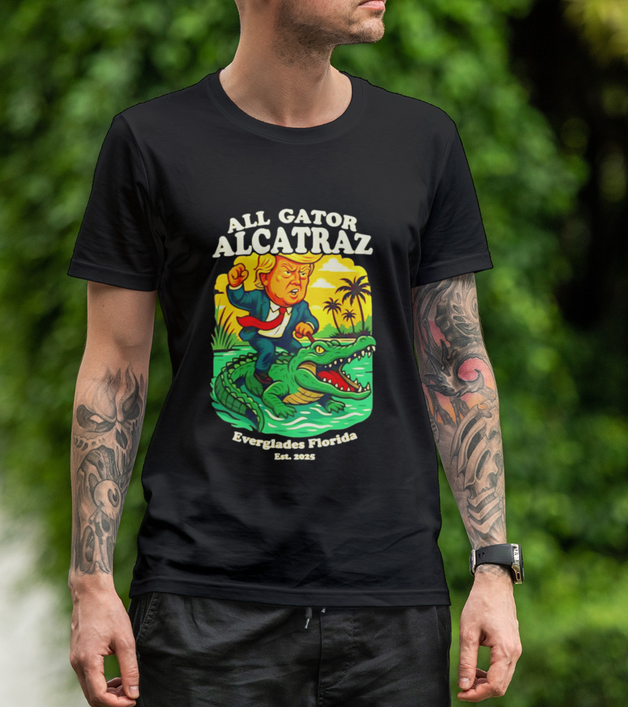 All Gator Alcatraz Everglades Florida Est 2025 T-Shirt