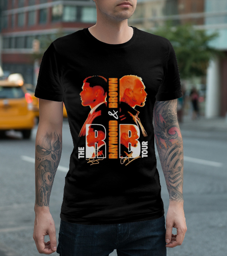 Usher Chris Brown Raymond & Brown The R B Tour Concert Signatures T-Shirt